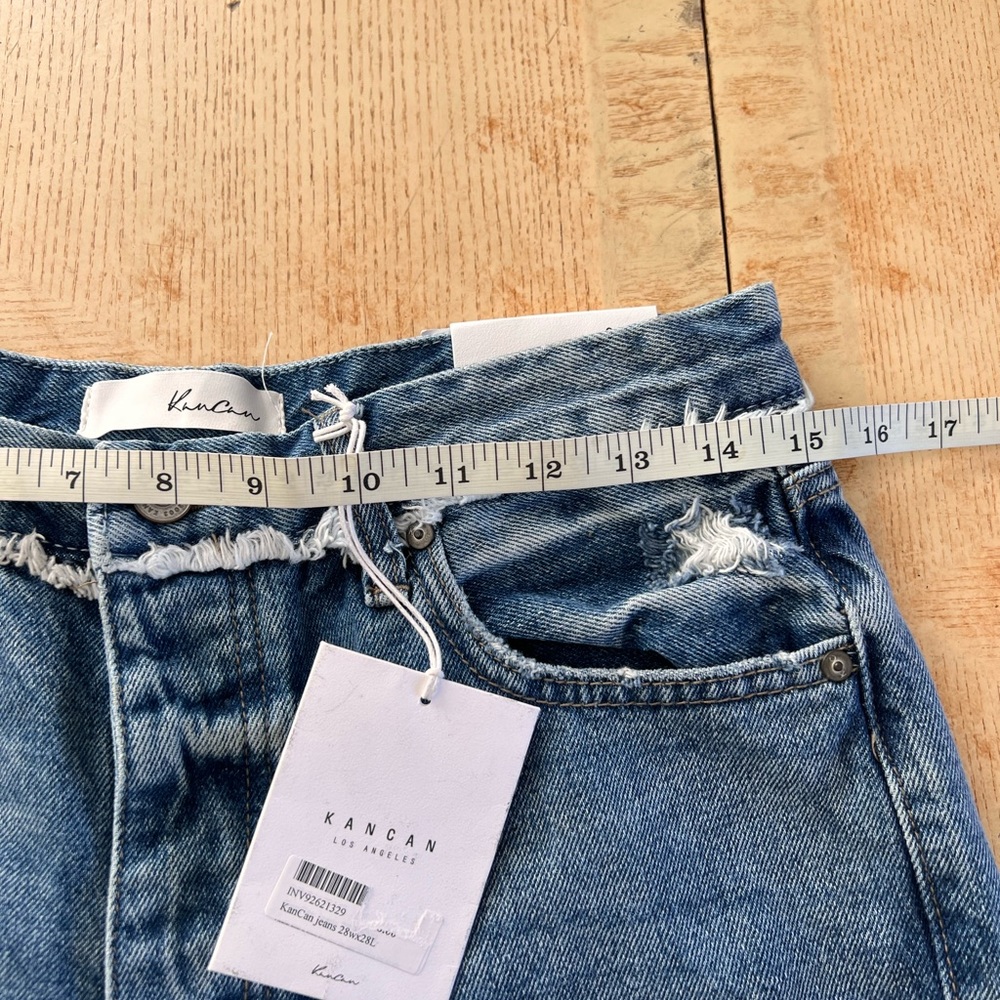 KAN CAN High Rise Destroyed 90s Boyfriend Jean size 28 NWOT - Picture 5 of 11